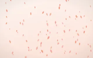 Sorbet Leaves II — light red, orange and white floral background, variation II