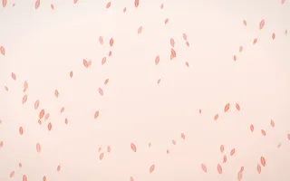 Sorbet Leaves III — light red, orange and white floral background, variation III