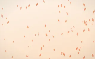 Sunset Pop Leaves II — light orange and beige floral background, variation II