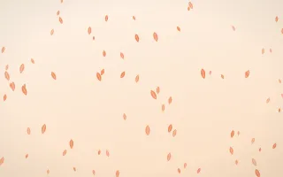 Sunset Pop Leaves III — light orange and beige floral background, variation III