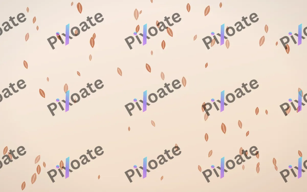 Terracotta Leaves — light orange and beige floral background
