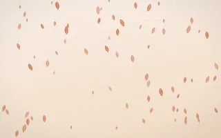 Terracotta Leaves — light orange and beige floral background