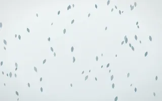 Coastal Fog Petals III — light blue and white floral background, variation III