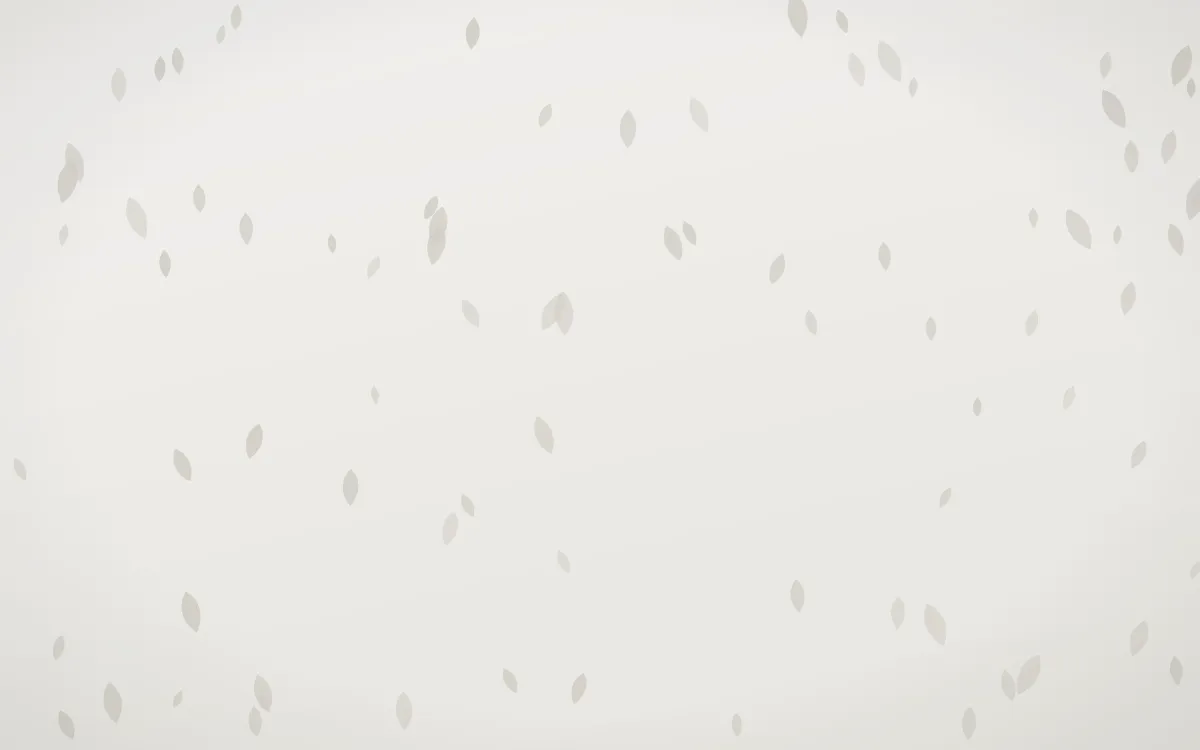 Fogline Petals — light grey, orange and white floral background