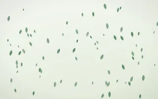 Forest Cream Petals II — light green and white floral background, variation II
