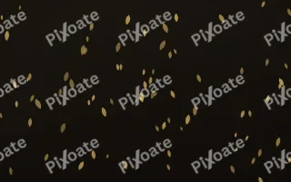 Golden Noir Petals — dark gold, yellow and black floral background