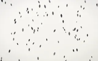 Inkline Petals II — light grey and white floral background, variation II