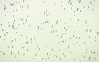 Matcha Latte Petals Dense III — light green and white floral background, variation III
