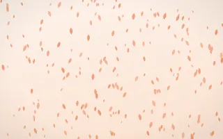 Peach Fuzz Petals Dense II — light orange and white floral background, variation II