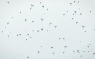 Coastal Fog Tulips III — light blue and white floral background, variation III