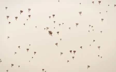Espresso Tulips — light brown, orange and beige floral background