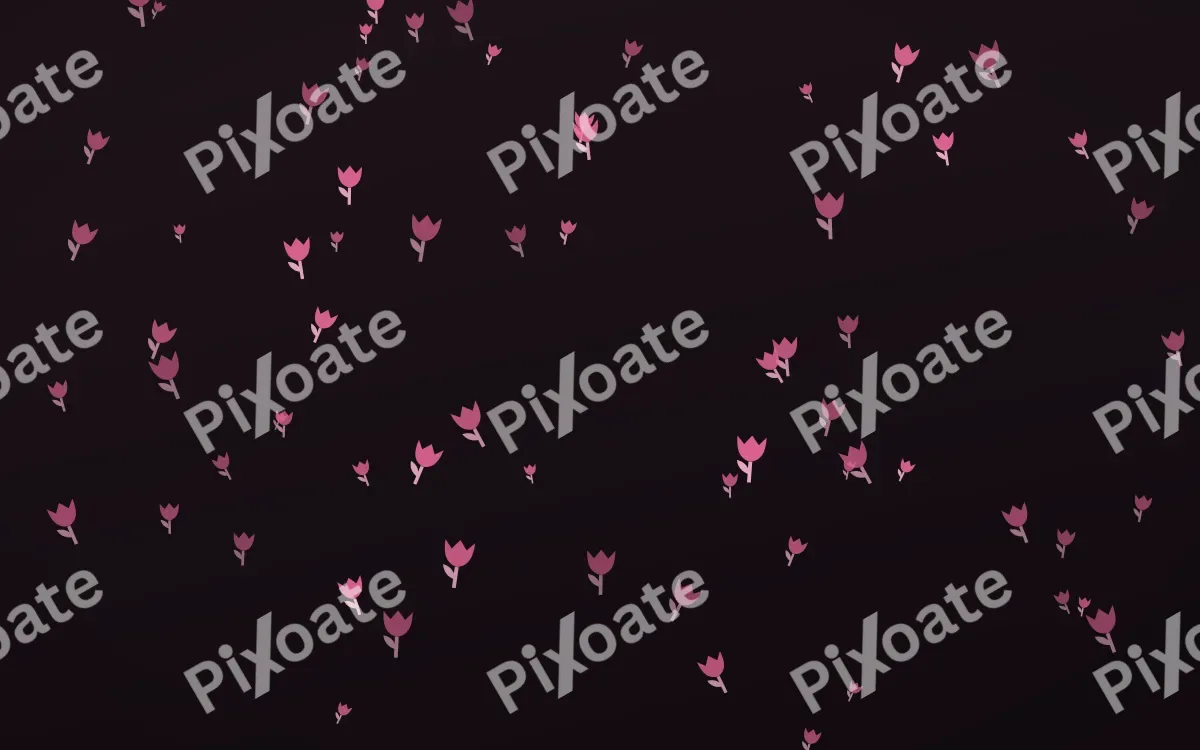 Flamingo Noir Tulips — dark pink and black floral background