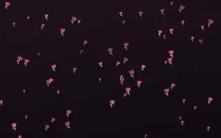 Flamingo Noir Tulips II — dark pink and black floral background, variation II