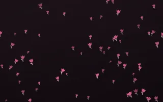 Flamingo Noir Tulips III — dark pink and black floral background, variation III
