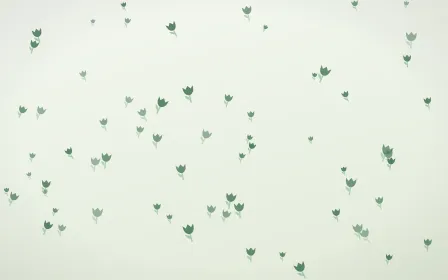 Forest Cream Tulips — light green and white floral background