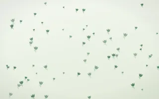 Forest Cream Tulips II — light green and white floral background, variation II