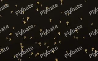 Golden Noir Tulips II — dark gold, yellow and black floral background, variation II