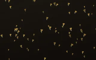 Golden Noir Tulips III — dark gold, yellow and black floral background, variation III