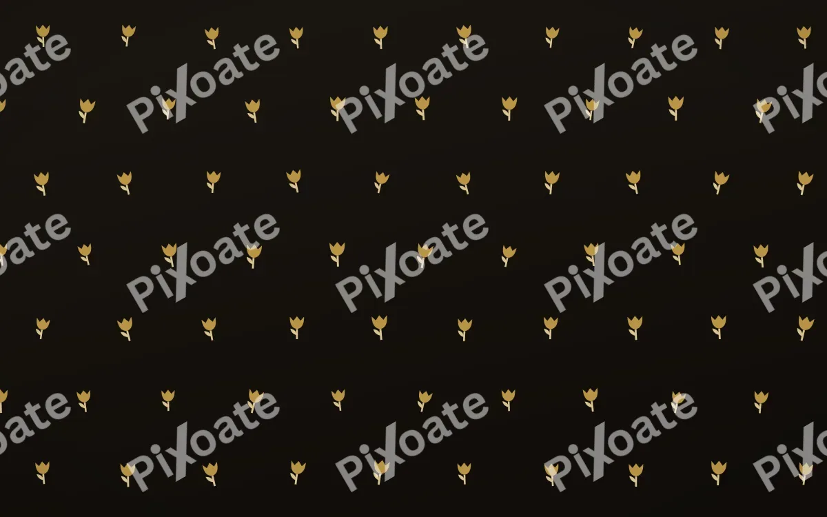 Golden Noir Tulips Tiled — dark gold, yellow and black floral background