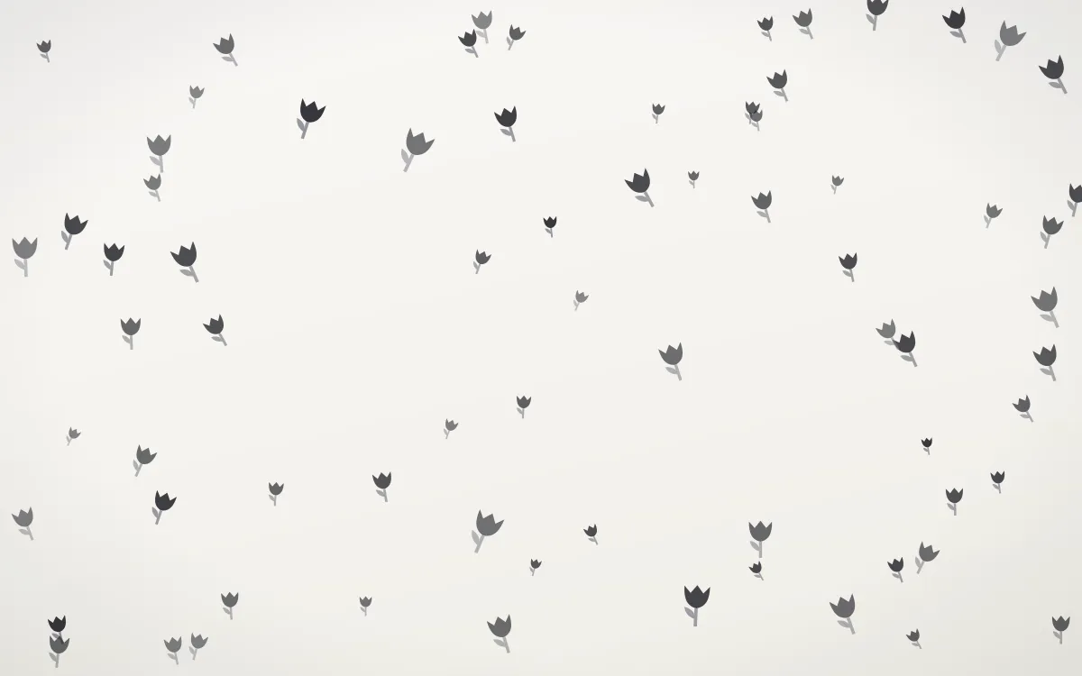 Inkline Tulips — light grey and white floral background