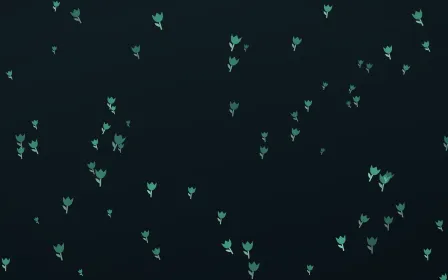 Midnight Garden Tulips — dark green and black floral background