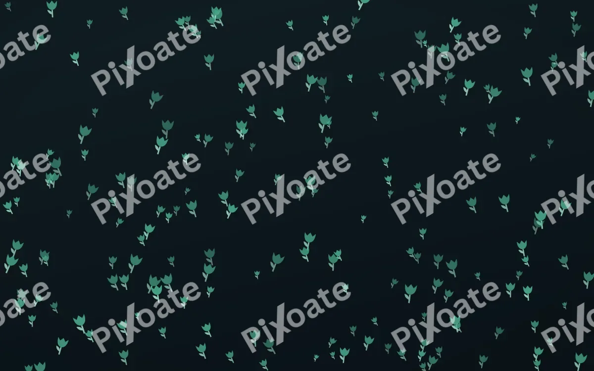 Midnight Garden Tulips Dense — dark green and black floral background