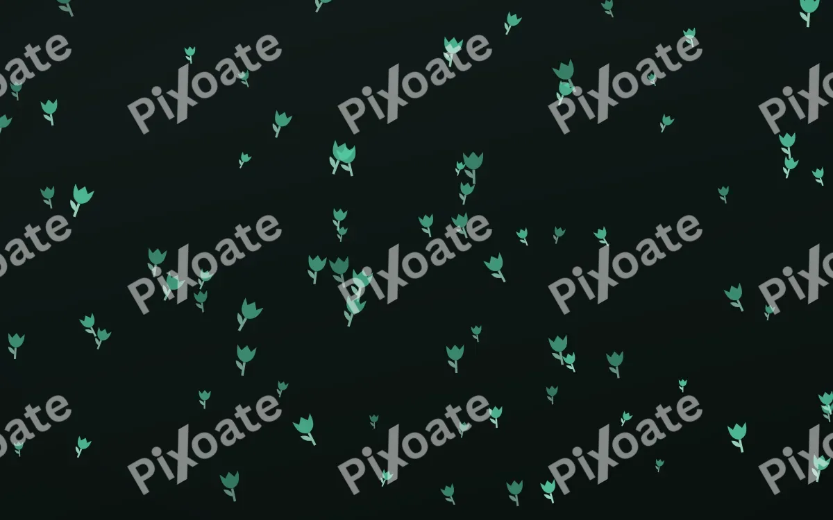 Mint Noir Tulips — dark green and black floral background