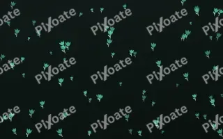 Mint Noir Tulips II — dark green and black floral background, variation II
