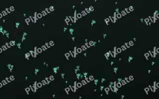 Mint Noir Tulips III — dark green and black floral background, variation III