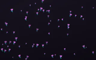 Neon Noir Tulips — dark purple, teal and black floral background