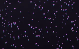 Neon Noir Tulips Dense II — dark purple, teal and black floral background, variation II