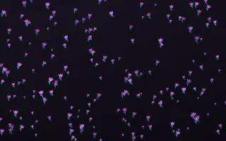 Neon Noir Tulips Dense III — dark purple, teal and black floral background, variation III