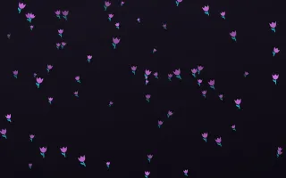 Neon Noir Tulips II — dark purple, teal and black floral background, variation II