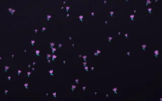 Neon Noir Tulips III — dark purple, teal and black floral background, variation III