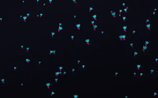 Neonline Tulips — dark teal, pink and black floral background
