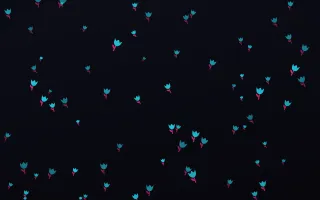 Neonline Tulips II — dark teal, pink and black floral background, variation II