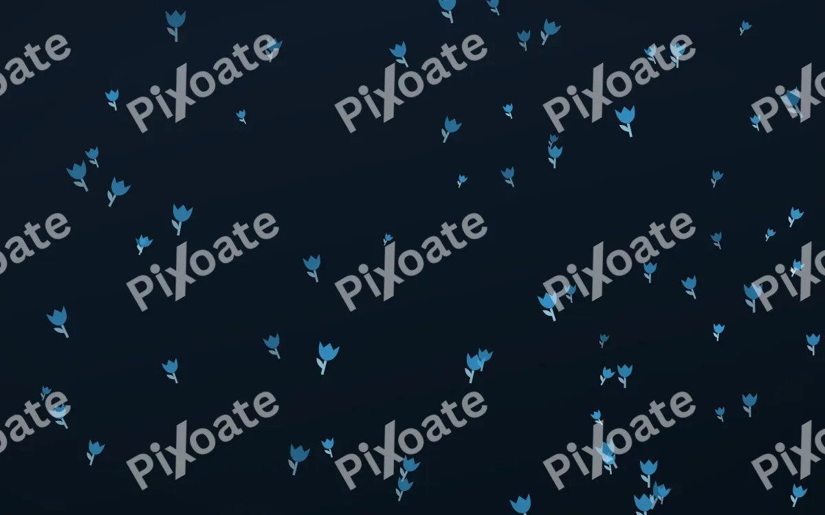 Ocean Ink Tulips — dark blue floral background
