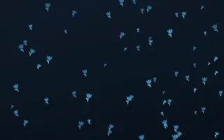 Ocean Ink Tulips — dark blue floral background