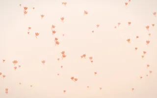 Peach Fuzz Tulips II — light orange and white floral background, variation II