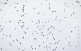 Slate Mist Tulips Dense II — light blue and white floral background, variation II