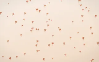 Terracotta Tulips III — light orange and beige floral background, variation III