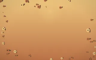 Autumn Glow Flower Border III — colourful orange, brown and grey flower border background, variation III
