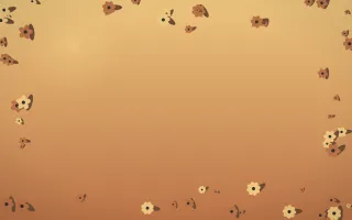 Autumn Glow Flower Border XI — colourful orange, brown and grey flower border background, variation XI