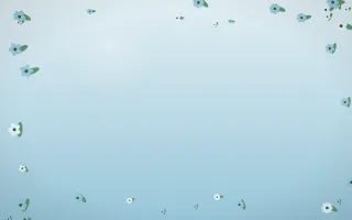 Clear Day Flower Border — light blue and green flower border background