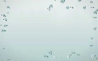Coastal Mist Flower Border III — light white and teal flower border background, variation III