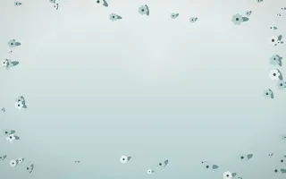 Coastal Mist Flower Border IX — light white and teal flower border background, variation IX
