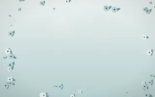 Coastal Mist Flower Border V — light white and teal flower border background, variation V