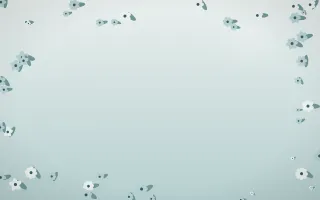 Coastal Mist Flower Border VII — light white and teal flower border background, variation VII