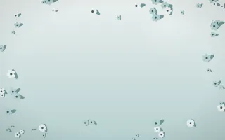 Coastal Mist Flower Border X — light white and teal flower border background, variation X