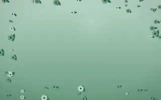 Emerald Mist Flower Border X — dark green flower border background, variation X
